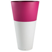 Pot Tokyo - White / Fuchsia - D.50 H.80 cm